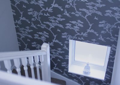 Stairs and landing decorated